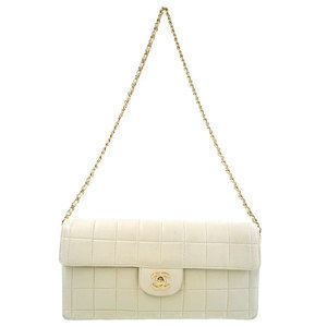 Chanel Chocolate Bar Chain Shoulder Bag Ivory